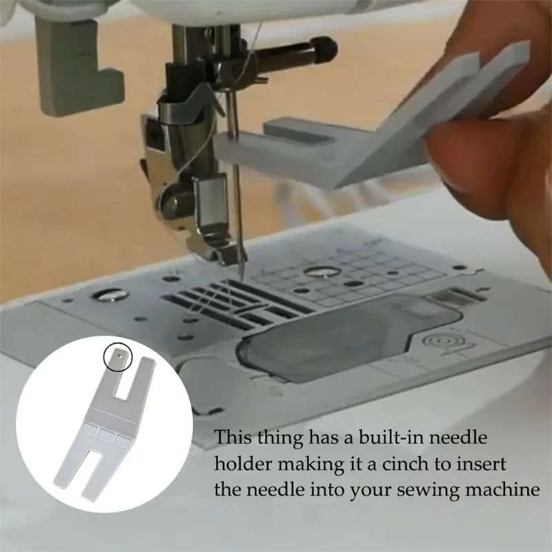 1 pieza Pie prensatelas de presión para máquinas de coser, para costuras voluminosas, dobladillos de mezclilla y telas gruesas, con placa de ajuste, fácil instalación