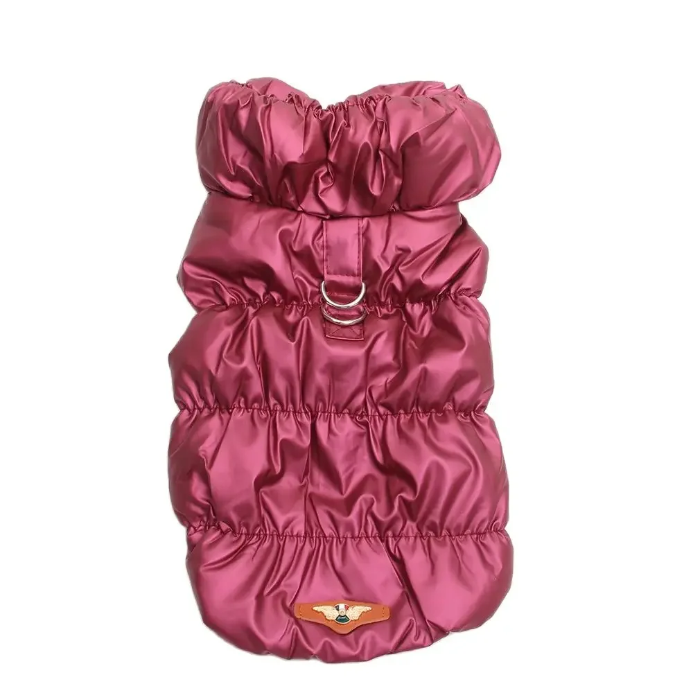 Warm Pet Jacket Vest Hoodie Dress with Double Buckle Design for Dogs And Cats Winter Clothing Outfit in 8 Colors