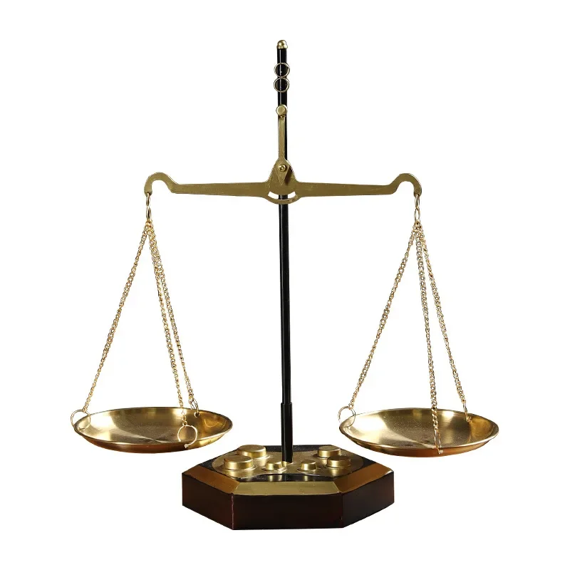 

Retro nostalgic old-fashioned handmade wrought iron balance lawyer fair work scale shop window entrance decoration