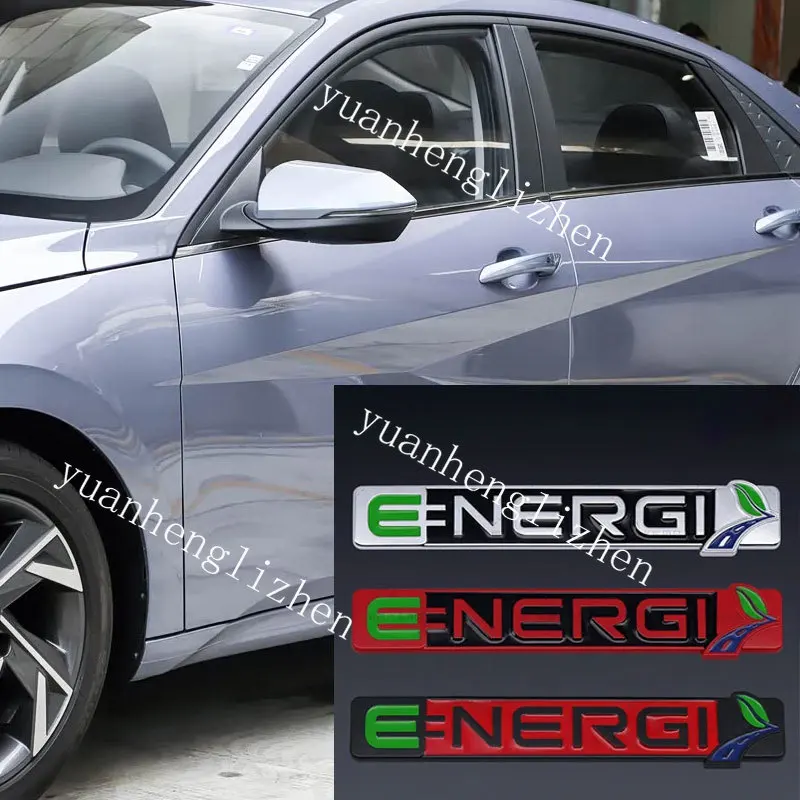 13.6x2.6cm For Ford Energi Plug-in Hybrid Metal Emblem Badge for Fusion C-Max PHEV Electric Vehicle Car Exterior Decoration