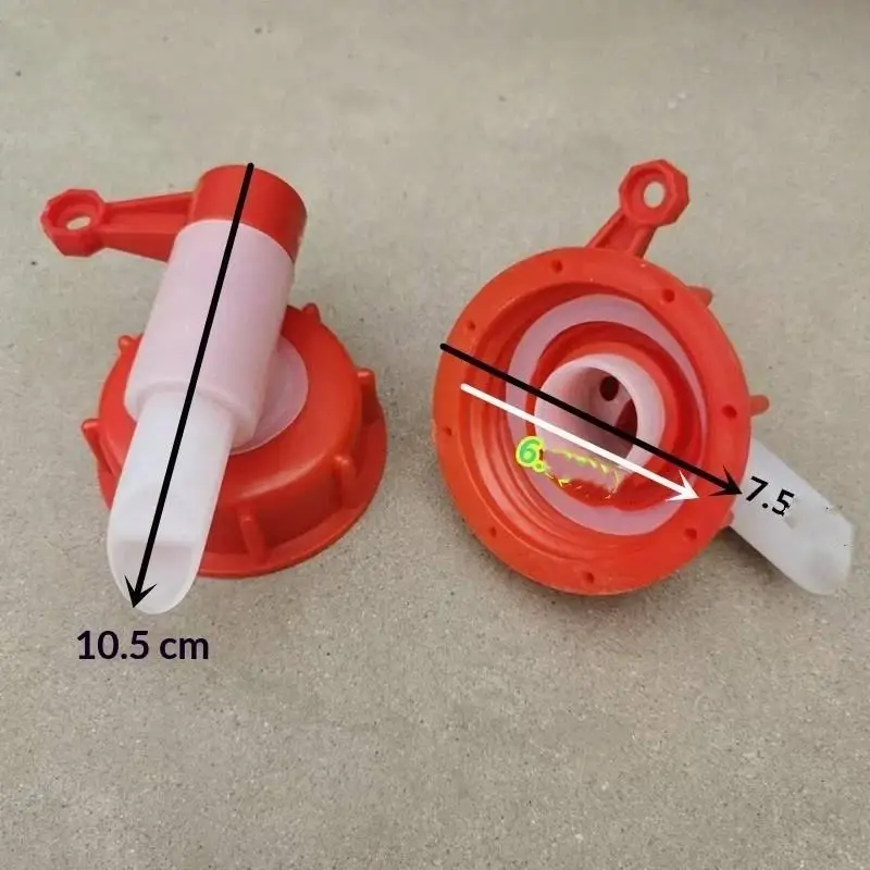 55mm Threaded Pouring Tap Spout for IBC Canisters 1Pcs Leak Proof Drain Valve Fit 52-55mm Tanks for Garden Watering Irrigation
