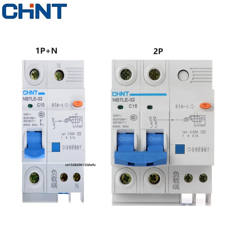 

CHINT Leakage Circuit Breaker NB7LE-32 Household Air Conditioner 1P+N 2P Leakage Protection NBE7LE 16A 20A 32A 40A 63A Switch