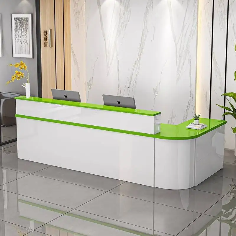 Decor Design Reception Desks Orange Checkout Corner Drawers Reception Desks Classic Luxury Recepcion Mostrador Office Furniture