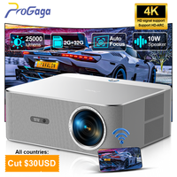 PROGAGA PG610W Full HD 1080P Android Projector 4K WiFi 2G 32G PG610 Beamer Home Theater Meeting Game Portable Video Projector