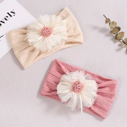 Headband for Baby Girl New Flower Nylon Baby Hair Band Elastic Newborn Infant Turban Kids Headwear Hair Accessories for Children