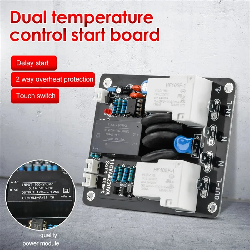 AB46-Soft Start Board Light Touch Dual Temperature Control Switch Control With Overheat Protection B