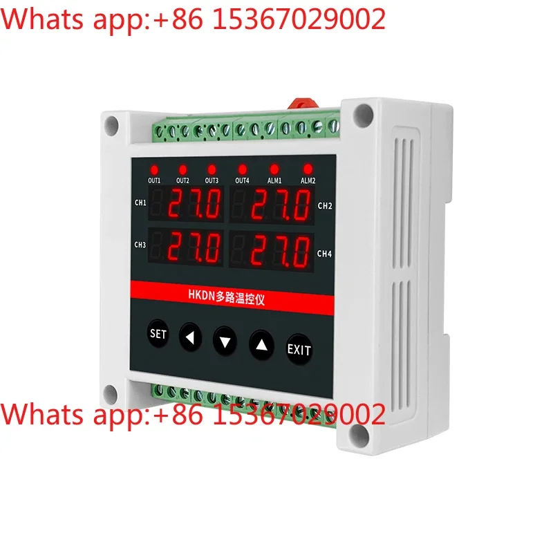 Thermostat multi-voies à rail, thermostat intelligent à commande PID 4 voies PLC
