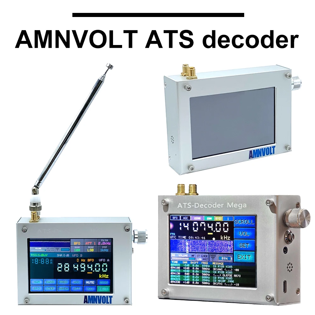 ATS-Decoder Digital Decoder FM RDS AM LW MW SW SSB DSP Si4732 4000mAh Battery for Professional Radio Developers Test Engineers