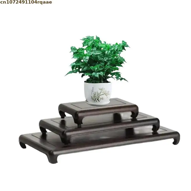 

High End Wooden Desktop Bonsai Plant Shelf Standing Flower Base Miniature Plant Table Scaffold Flowerpot Holder Tea Set Pedestal