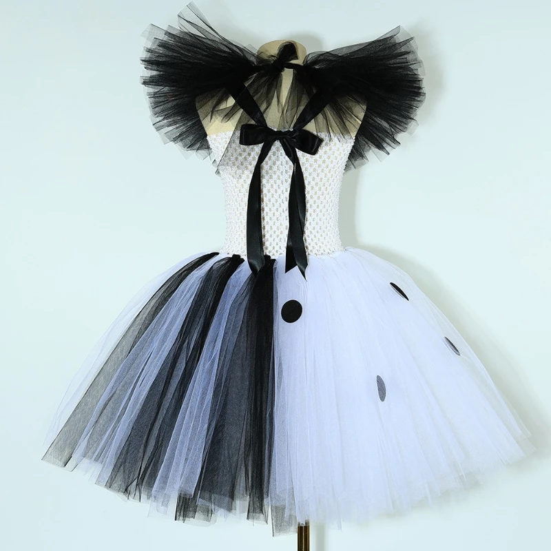 Girl Terrifier Art The Clown Costume Black White Fancy Tutu Dress Horror Joker Dress for Kids Halloween Carnival Party Costumes