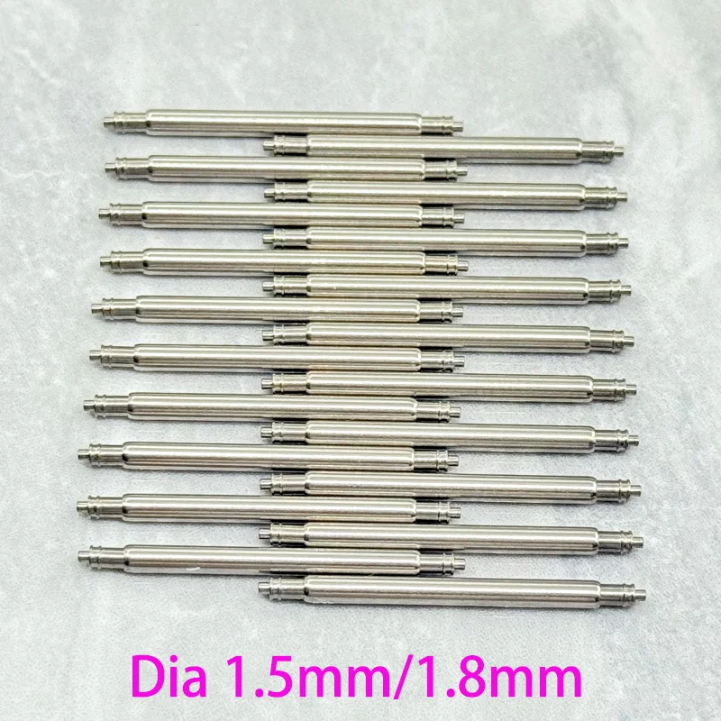 10PCS Dia 1.5mm/1.8mm Spring bars Strap link Pins fit For 16mm 18mm 19mm 20mm 21mm 22mm 24mm 26mm Watchband Strap Links Bars