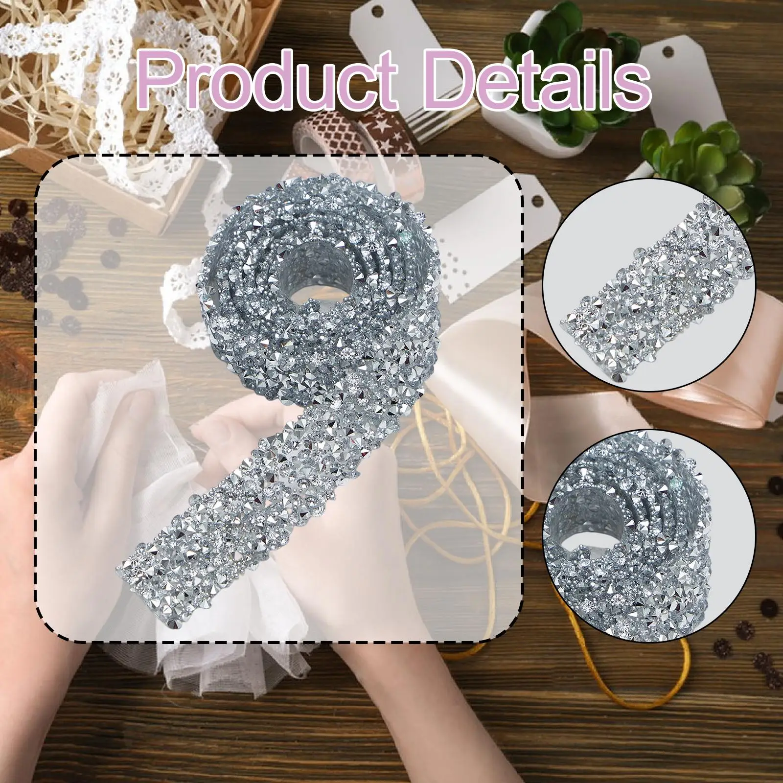 التصاق الذاتي شريط من حجر الراين تقليم 90 سنتيمتر ديكور المنزل بريق قطاع ملصق للأكواب الحرف سيارة عيد ميلاد سكرابوكينغ