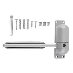 1 Set Gray Mini Automatic Spring Door Closer Adjustable Fire Rated Safety Door Stopper Indoor and Outdor