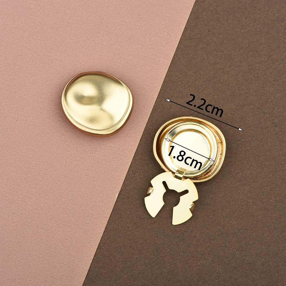 2Pcs  Geometry Metal Bean Shirt Button Cover Cufflinks  Sleeve Button Women Jewelry Decoration Gift