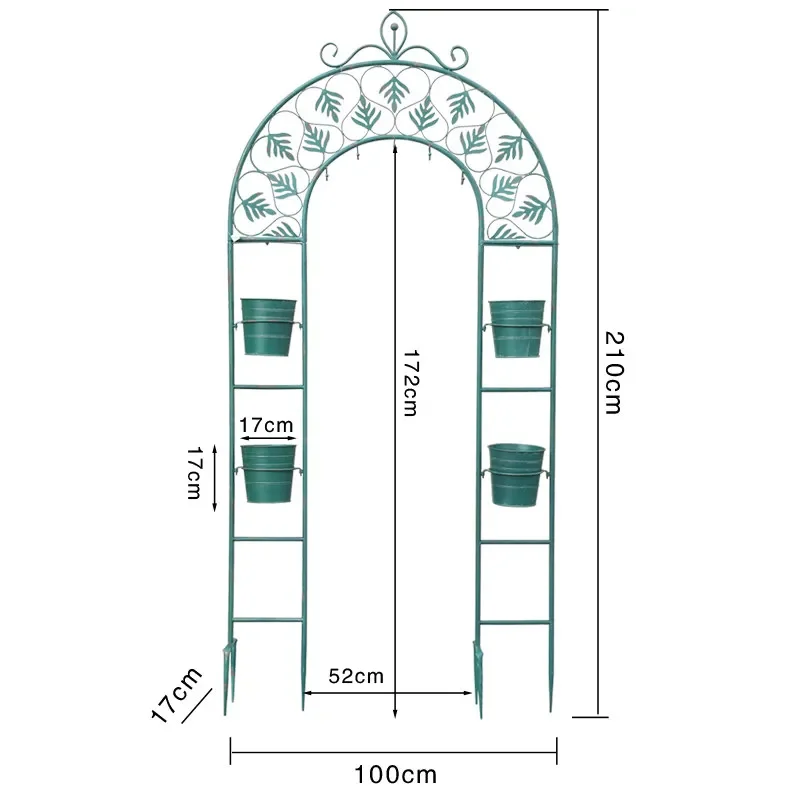 Outer single retro courtyard wrought iron floor insert climbing vine bracket balcony grid with Tong screen flower stand