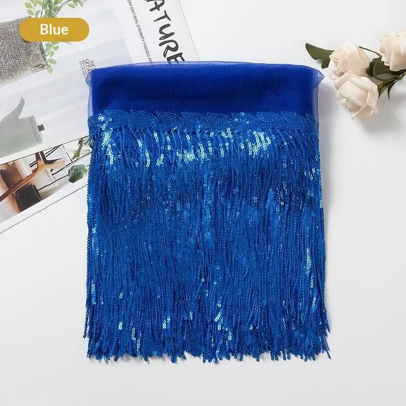 5Yards Polyester Sequin Tassel Lace Trim Fringe Trimming Ribbon For Clothing Dress Decoration DIY Sewing Accessories