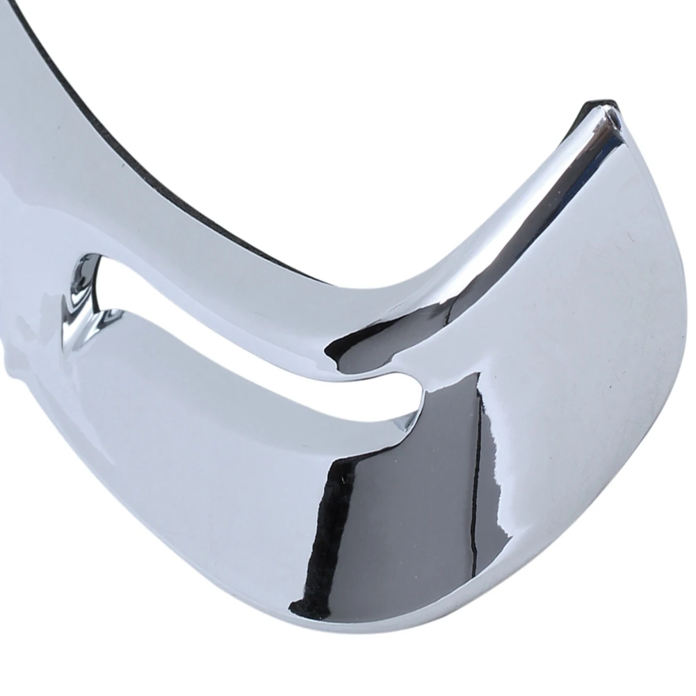 AB56-2X Motorcycle Chrome Rear Mud Flap Trailing Edge Cover Mudguard Flare Trim Tip For 2007-2016 Flstf Softail Fatboy