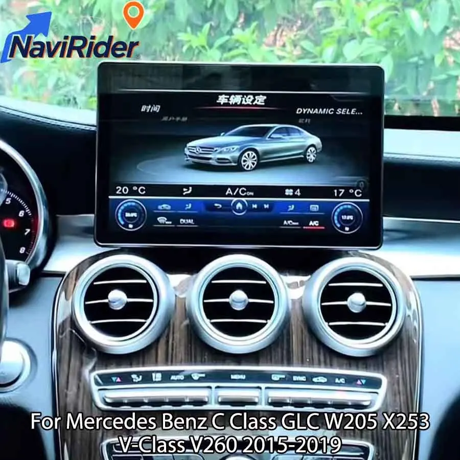 

11,5-дюймовый мультимедийный проигрыватель для Mercedes Benz C-Class GLC W205 X253 V-Class V260 2015-2019, стереосистема с CarPlay, Android, Wi-Fi, 4G