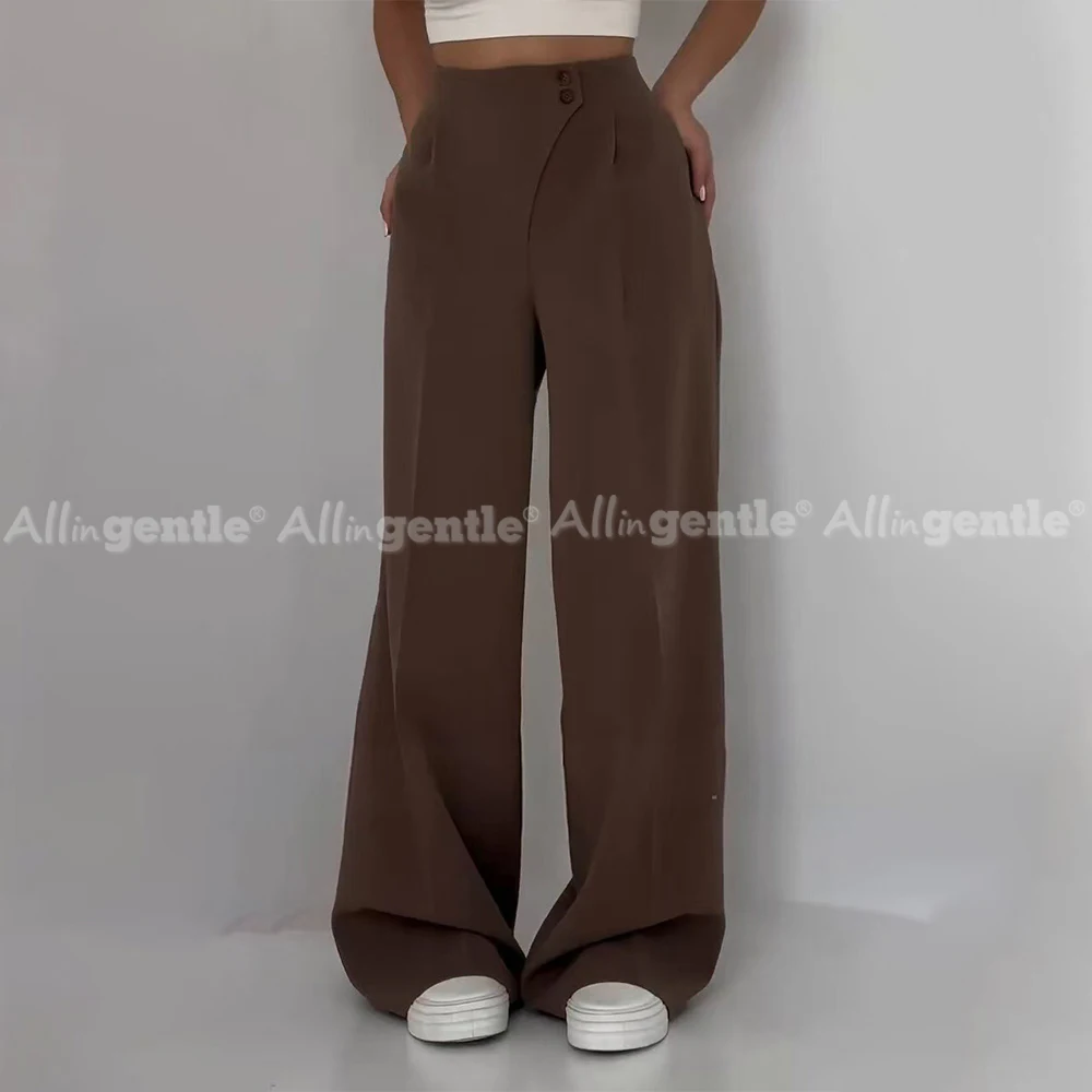Pantalon femme élégant bureau coupe ample pantalon tenue décontracté jambe large pantalon confortable pantalon femme personnaliser