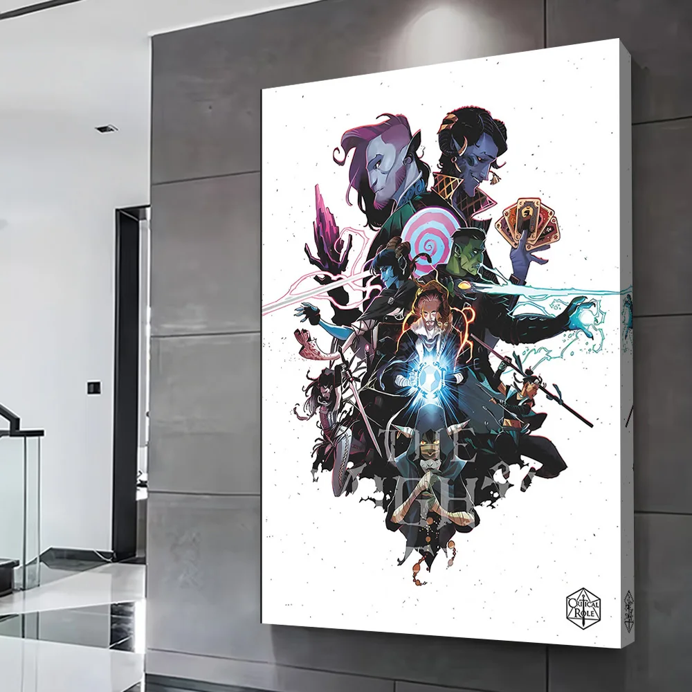 Critical Role: The Mighty Nein Artwork Poster Customizable Printed Canvas Painting Wall Art Gift for Home Decor Wand Deko Mural