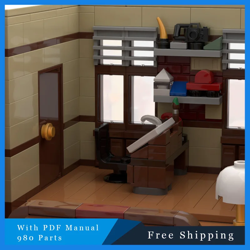 980 قطعة MOC مدينة شارع المشاهد وحدات مبدعة نيويورك شقة بنة لتقوم بها بنفسك التعليمية التجمع لعبة هدايا عيد ميلاد الاطفال #2