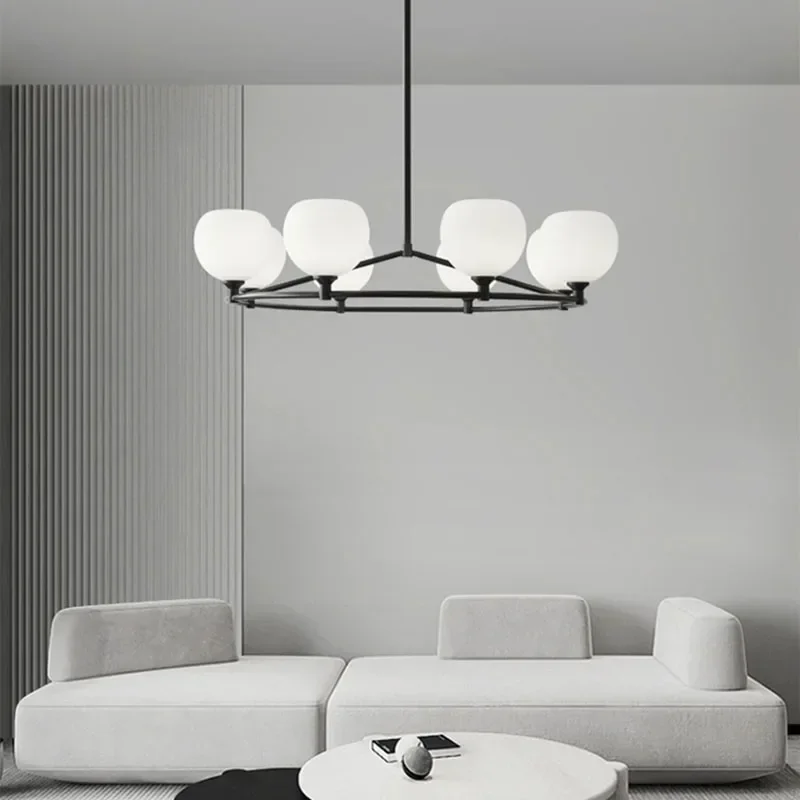 

Nordic Glass Ball LED Pendant Lights for Living Dining Room Kitchen Coffee Tables Chandelier Indoor Interior Lighting Fixture
