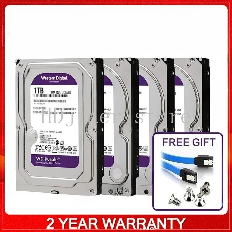 

Western Digital WD Purple 3TB/4TB/6TB 3.5" Internal Hard Drive – SATA III 6.0Gb/s for DVR/NVR/CCTV Security Systems