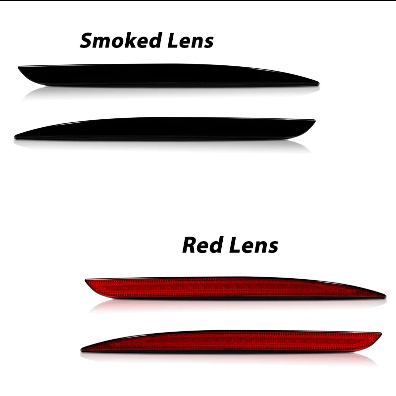 For 2015-2022 Chrysler 300 Red LED Rear Bumper Reflector Lights, Function as Tail/Brake,Rear Fog Light,Dynamic Turn Signal Light