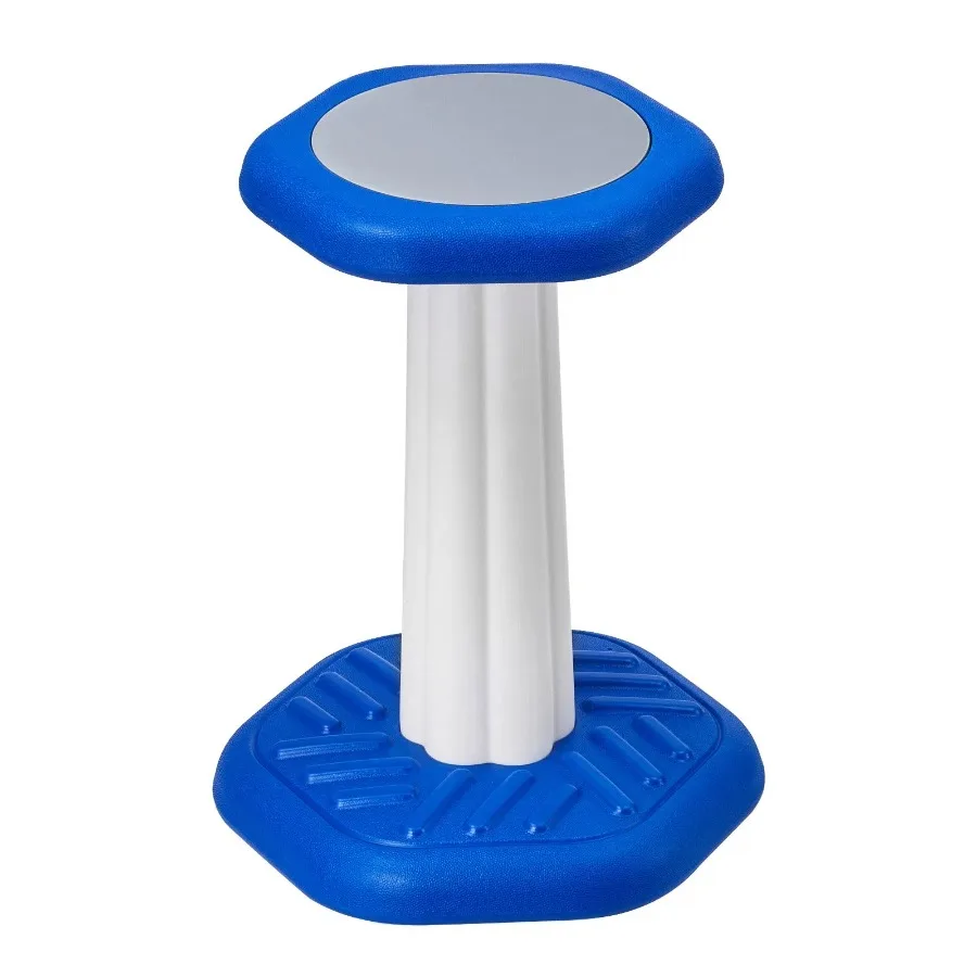 Wobble Chair 17.7-inch High Sponge Cushion Active Stool Improves Focus and Posture Suitable for Schools and Home Age 7-14 Blue