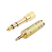 6.35mm Male to 3.5mm Female Headphone Adapter Wear-resistant Jack Converter Audio Plug Gold Plating Process Power Amplifier