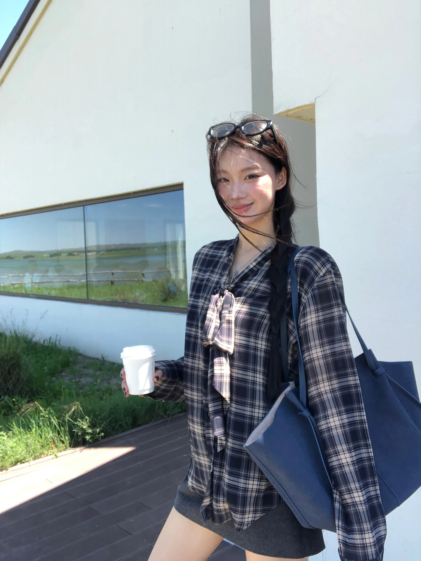 

G Sle Women's Plaid irt Long Sve Autumn Top Unique Super Beautiful Straight Cut Commute Sle Polyester Fiber irt