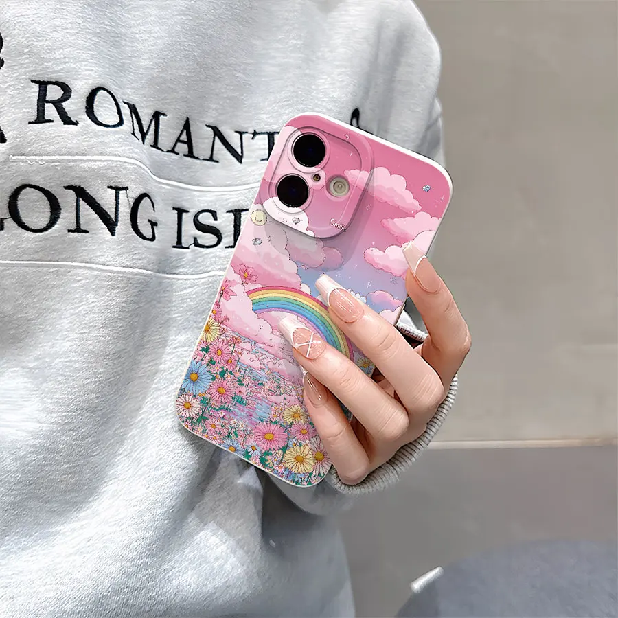 Capa de telefone macia TPU fosco Angel Eye, compatível com proteção Plus360 graus para iPhone 17 a 11 Pro Max