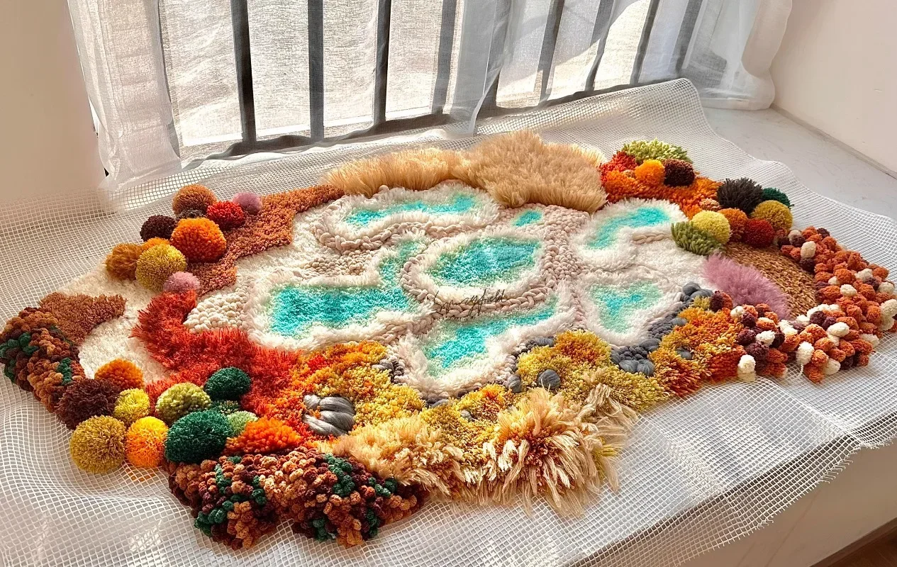 Create Your Own Moss Rug - DIY Material Kit, Handmade Bedroom Carpet, Unique Housewarming & Relaxing Craft Gift