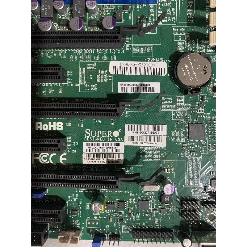 For Supermicro X9DR3-F Dual X79 2011 C606 Server Motherboard Supports E5 V2 REG DDR3 Memory