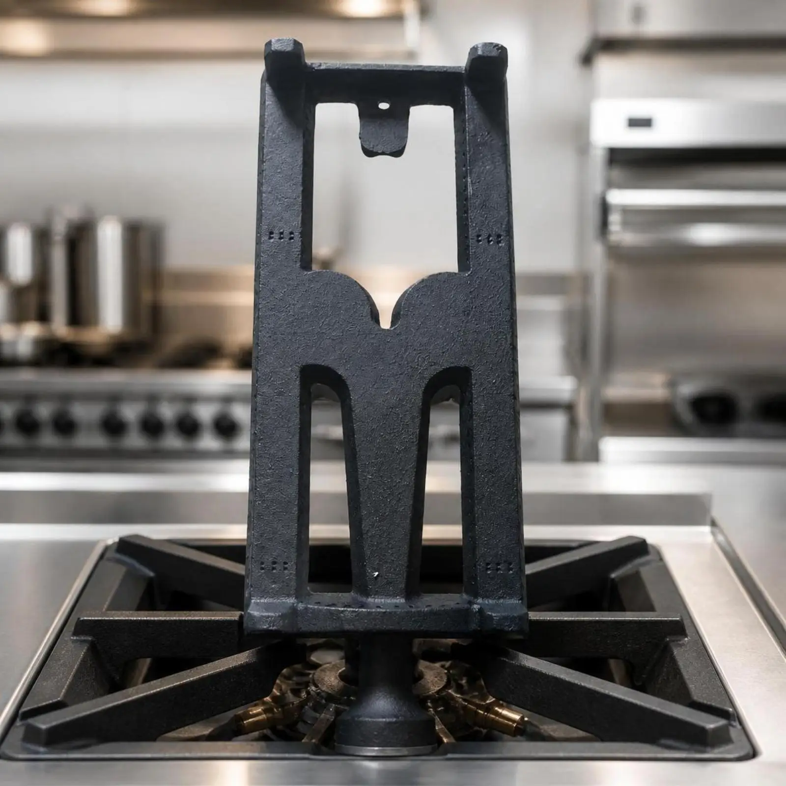 Rugged Cast Iron Furnace Burner Head H Pattern Rectangular Frame for Gas Cooktop Repair and Boiling