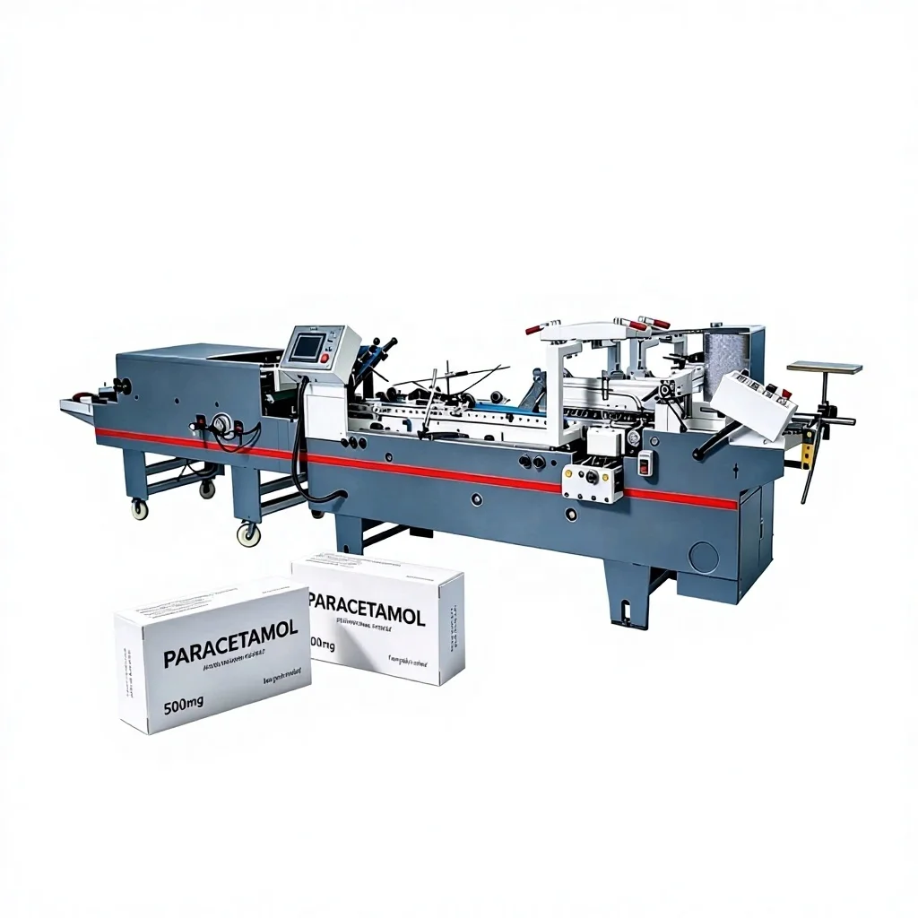 ZH-500 Mini Small  Automatic Folder Gluer Paper Processing Factory Paper Processing Factory Electric Box Folding Machine