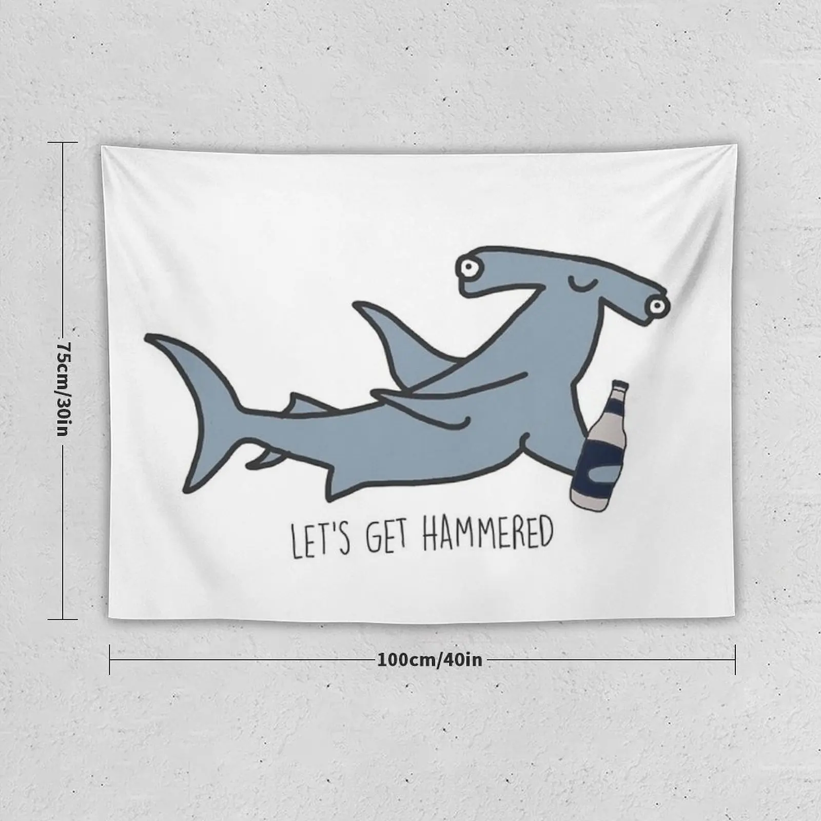 lets get hammered hammerhead shark Tapestry Decoration For Rooms Home Decoration Japanese Room Decor Tapestry