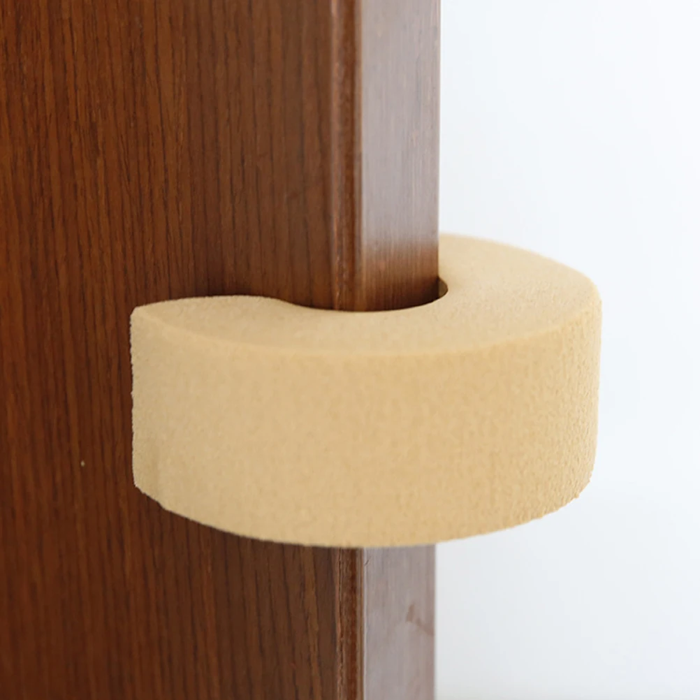 

2pcs Door Holder Anti Collision Anti-Pinch Hand Safety Stopper Yellow Coffee Baby Finger Protector Soft Anti Slip