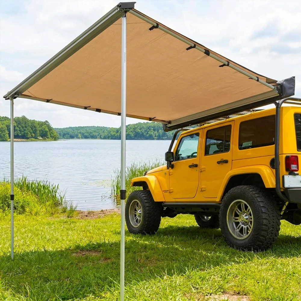 Vehicle Awning 6.6ft x 10ft Car Awning for Jeep with Roof Rack