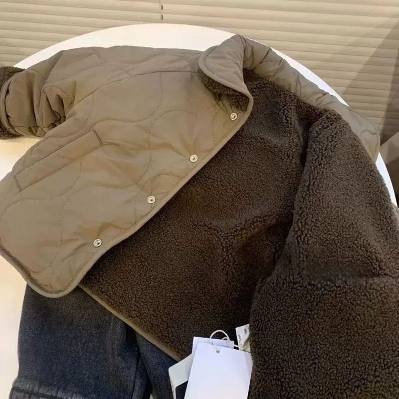 Boys Girls Thickened Fleece Lined Cotton Coat Winter New Fashion Korean Style Warm Jacket Children Clothing