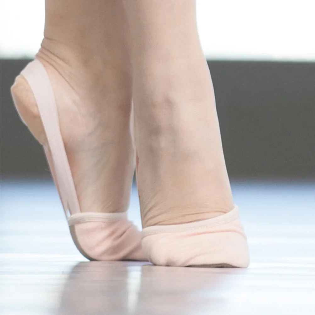 

1Pair Dance Shoes Professional Toe Protector Lightweight Flexible Half Ballet Shoes for Adult Ballroom Folk Modern Dance