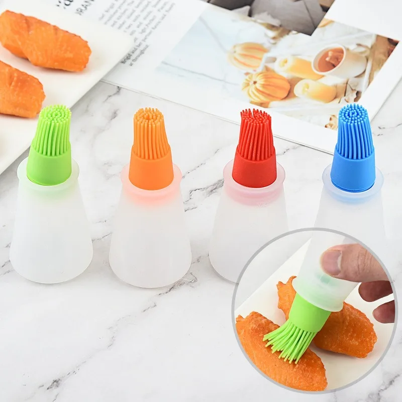 Silicone Oil Brush Bottle Detachable Brush Head   Barbecue Grill Oil Brush Kitchen Pastry Steak Baking Household Tools