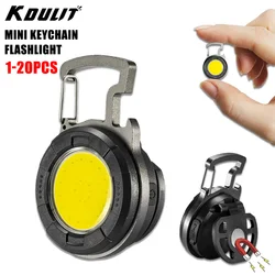 MINI linterna LED súper brillante, linterna recargable por USB, COB, llavero, luz de trabajo, reflector con imán fuerte, linterna de pesca para acampar