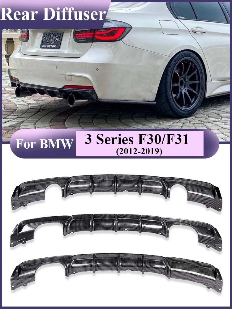 

Carbon Fiber M Performance Rear Bumper Lip Diffuser Glossy Black M Sport Diffusor For BMW 3 Series F30 F31 F35 2012-2019 Parts