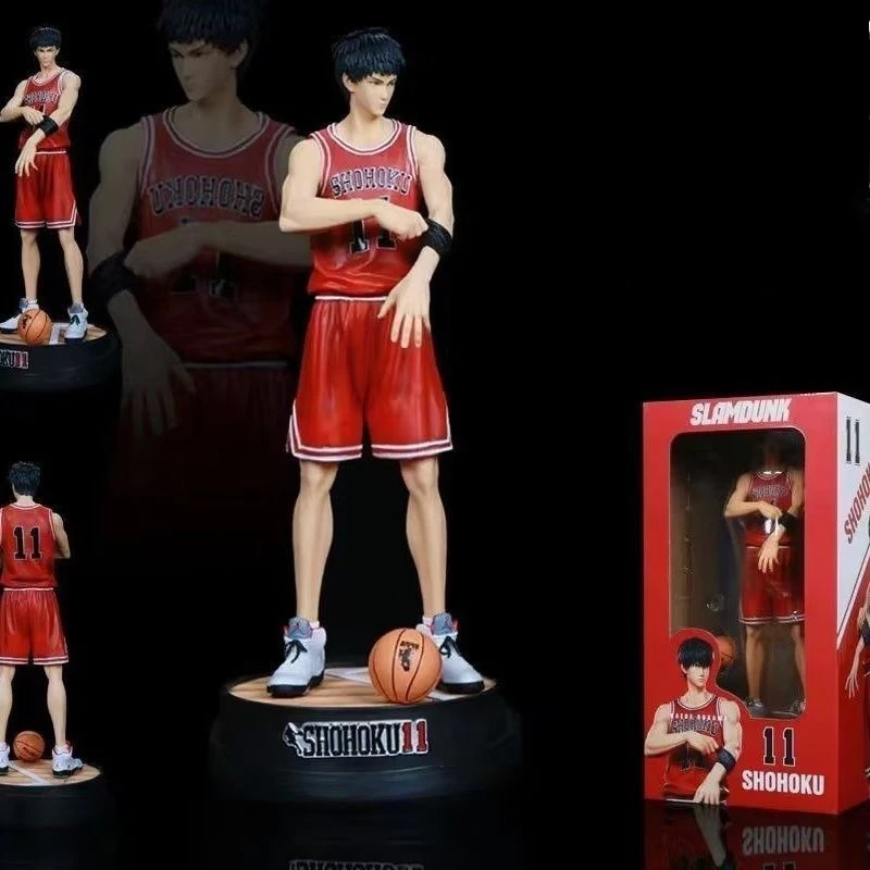 33cm Anime Slam Dunk Sakuragi Kamihiko Hida Hidetora Akimoto Sanichi Basketball Match Cager Standing Figure