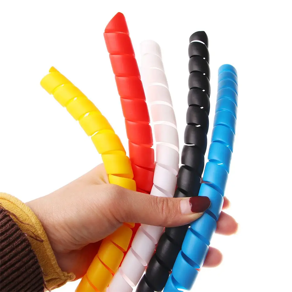 10mm/14mm Wire Organizer Retardant Spiral Wire Casing Winding Pipe Cable Sleeves
