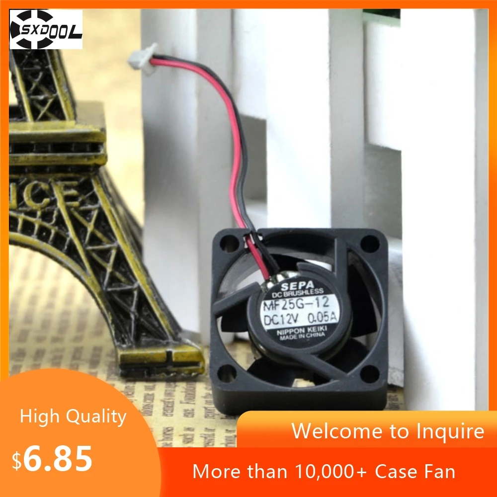 Untuk SEPA 2510 MF25G-12 12V 0.05A Kipas Pendingin Peralatan Mikro Elektronik Kecil, PCB, dan Perangkat Ringkas