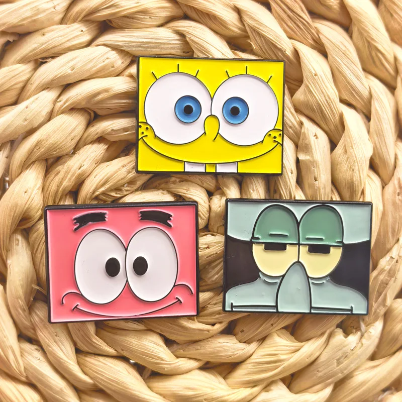 Cartoon Yellow sponge Decorations Cute starfish Alloy Pendant Anime DIY Creative Fashion Jewelry Accessories Gift