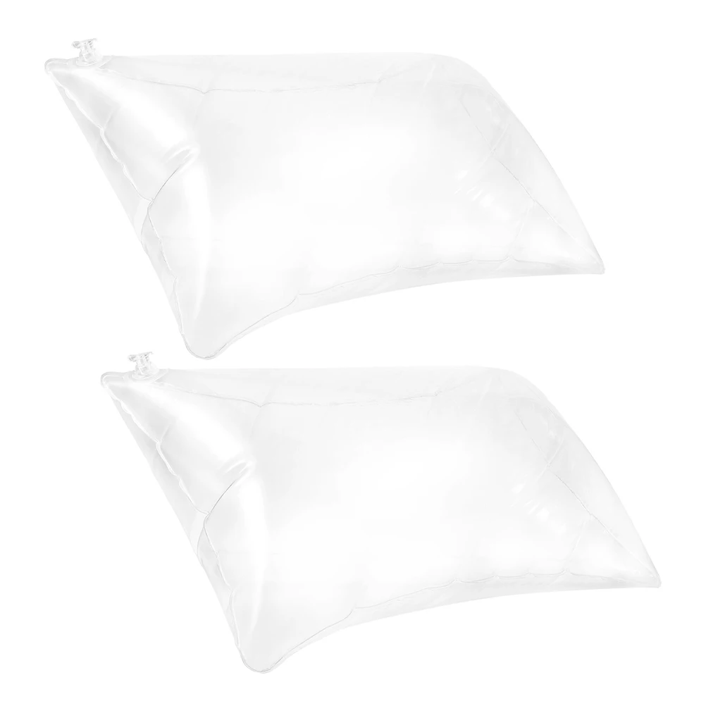 

2 Pcs Inflatable Pillow Bedroom Living Pillows for Sleeping Travel Camping Cushion