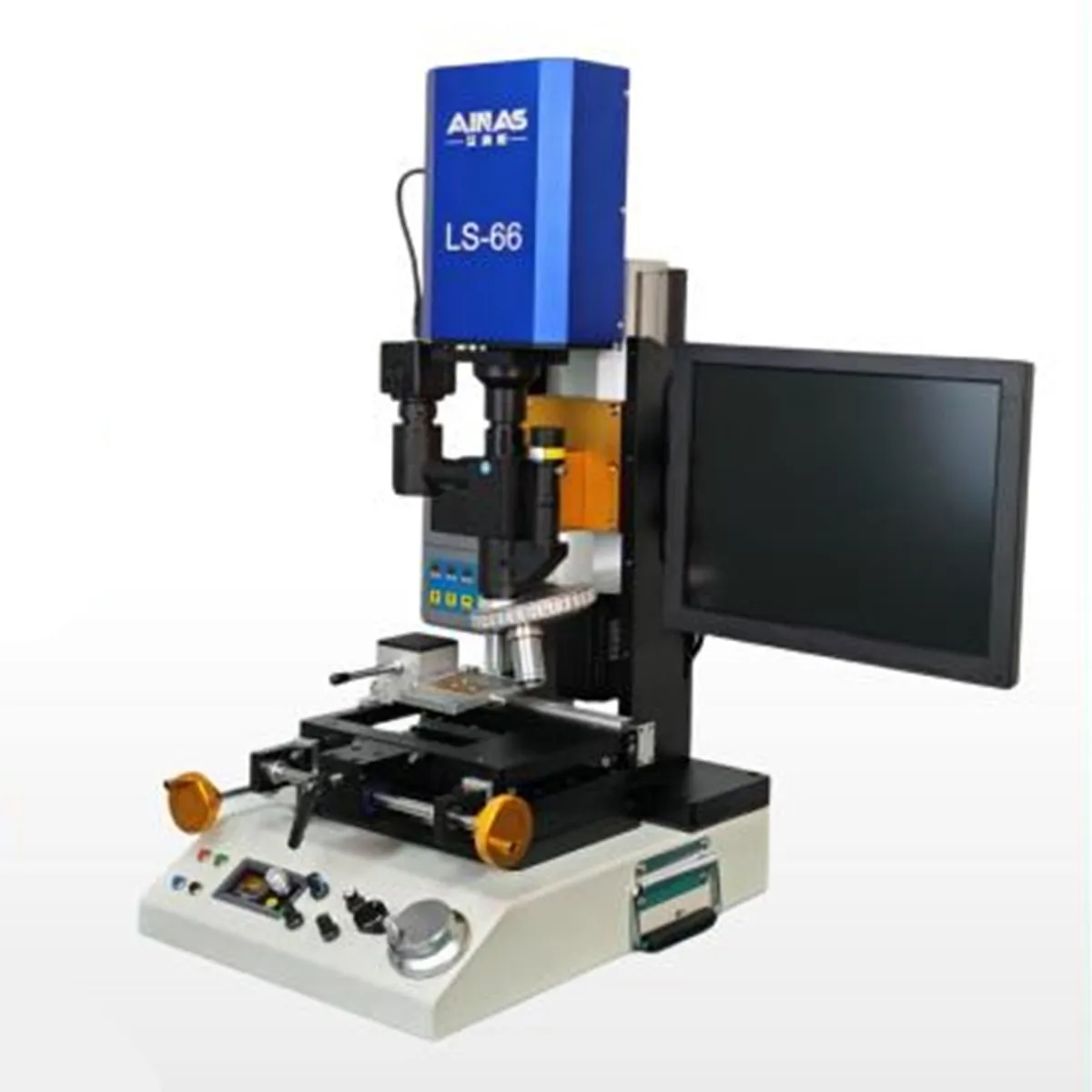 Ainas LS66 Mini Machine Laser avec lentille d'objectif 20X/50X et mesure de ligne de pixels pour la réparation et le retrait des lignes d'écran IP SAM IC